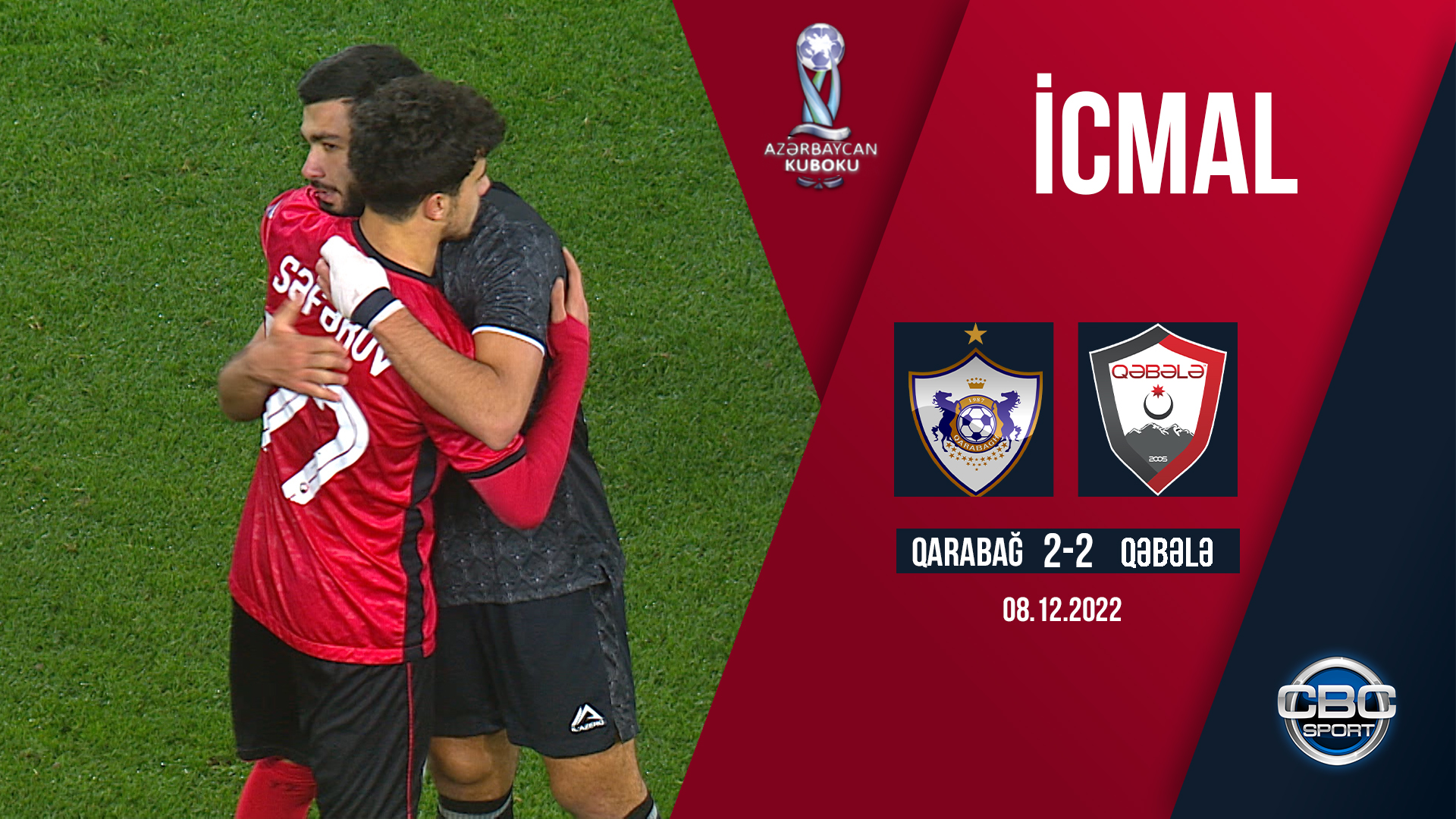 Qarabağ 2:2 Qəbələ | Azərbaycan Kuboku 1/4 Final | İCMAL