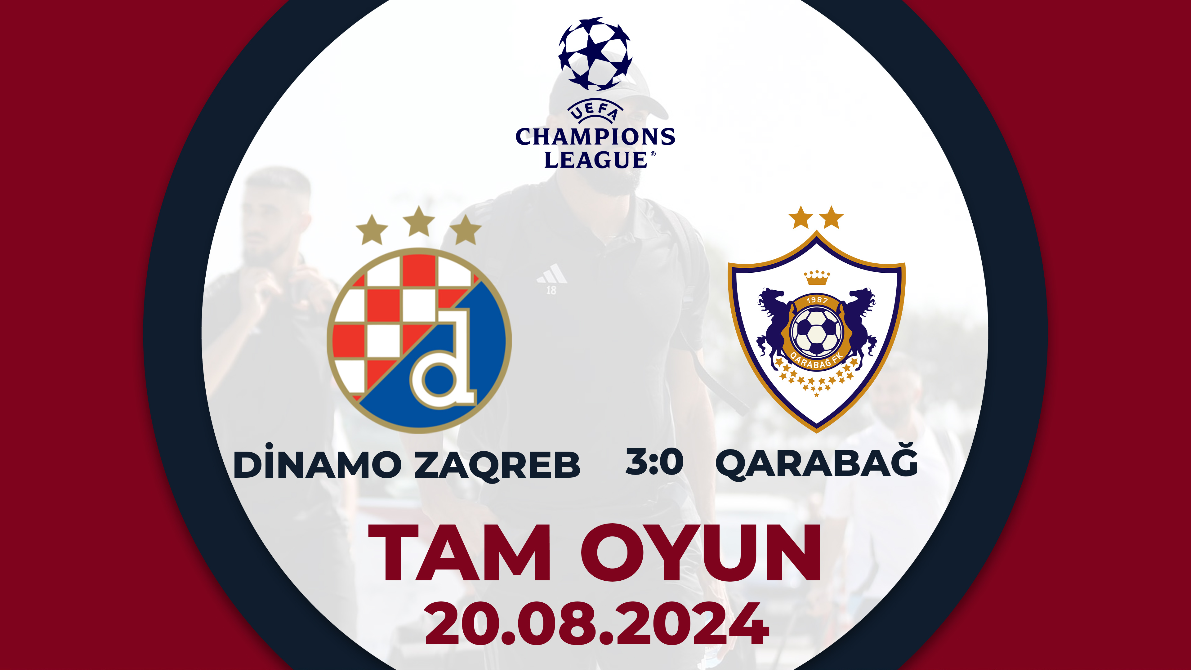 Dinamo Zaqreb 3:0 Qarabağ | UEFA Çempionlar Liqası, play-off | TAM OYUN