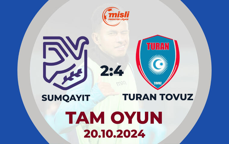 Sumqayıt 2:4 Turan Tovuz | Misli Premyer Liqası, 10-cu tur | TAM OYUN