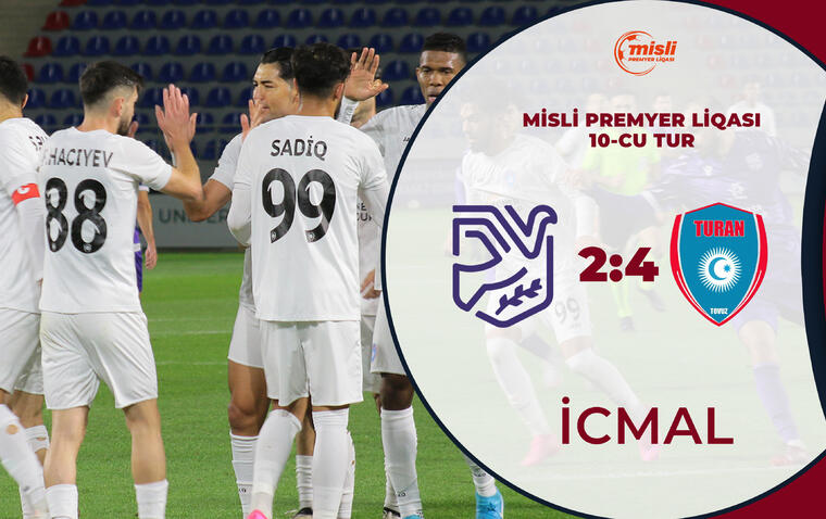 Sumqayıt 2:4 Turan Tovuz | Misli Premyer Liqası, 10-cu tur | İCMAL