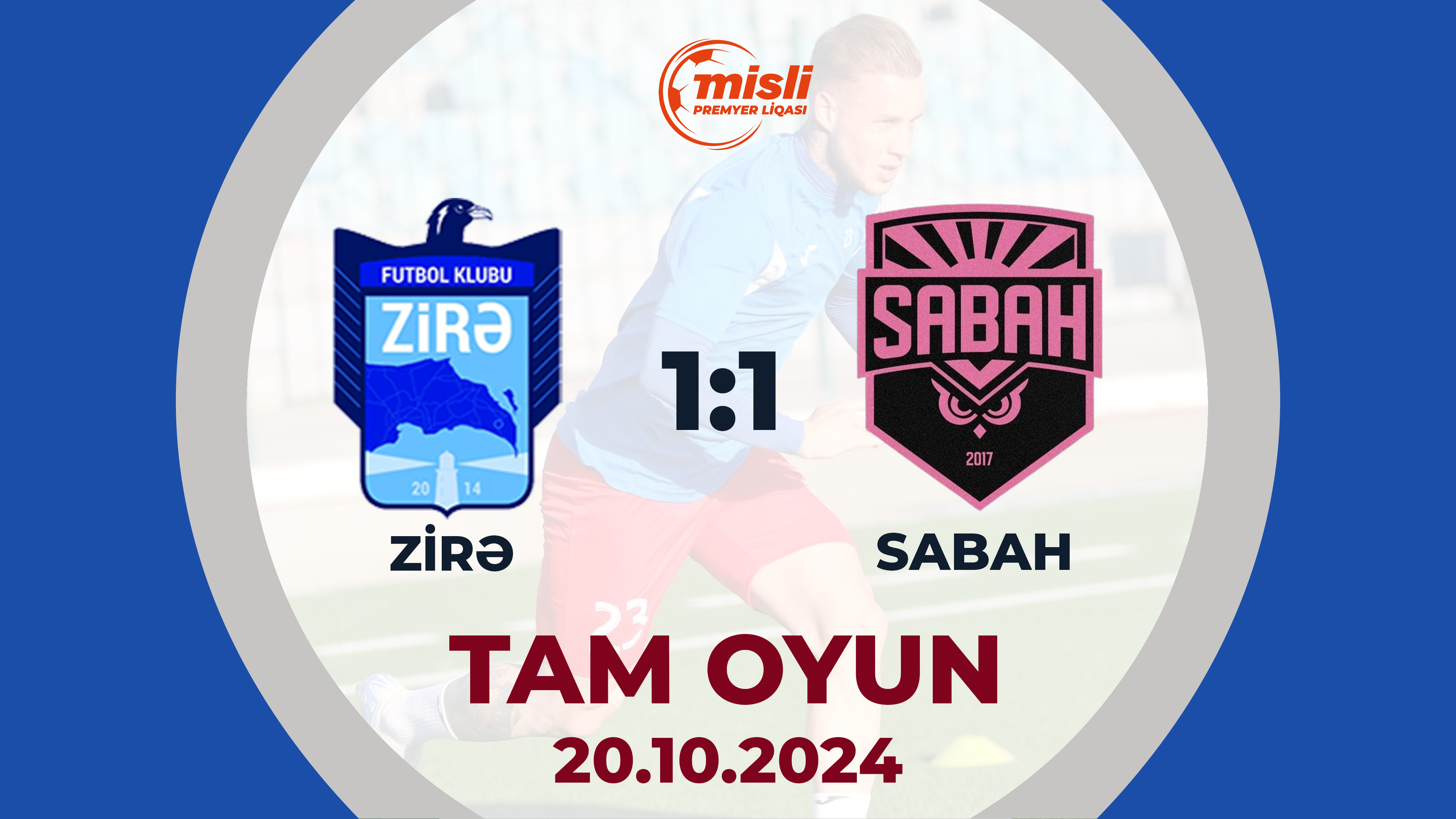 Zirə 1:1 Sabah | Misli Premyer Liqası, 10-cu tur | TAM OYUN