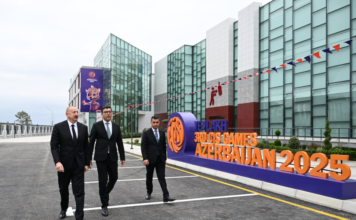 Prezident İlham Əliyev Yevlax Olimpiya İdman Kompleksinin açılışında iştirak edib