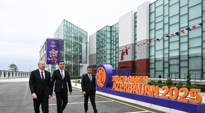 Prezident İlham Əliyev Yevlax Olimpiya İdman Kompleksinin açılışında iştirak edib