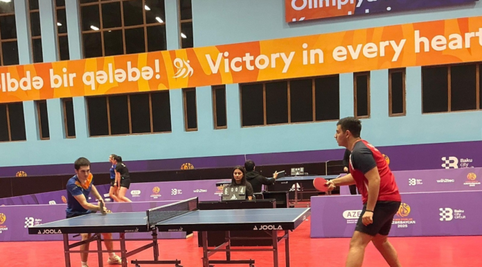 III MDB Oyunları: Stolüstü tennis yarışları start götürür