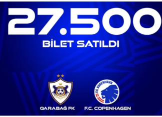 “Qarabağ” – “Kopenhagen” oyununa biletlərin böyük hissəsi satılıb