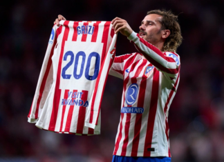 Qrizmann “Atletiko”da 200 qol səddinə çatan ilk futbolçu olub