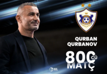 Qurban Qurbanov “Qarabağ”da 800-cü oyununu keçirdi