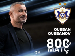 Qurban Qurbanov “Qarabağ”da 800-cü oyununu keçirdi