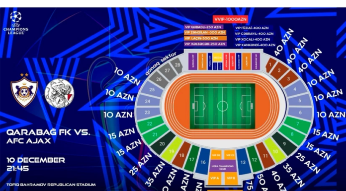 “Qarabağ” – “Ayaks” matçının biletləri satışa çıxarılıb