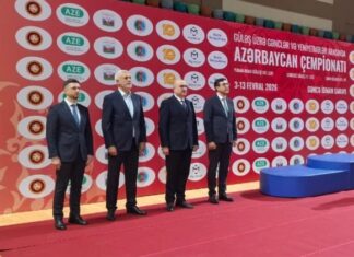 Gəncədə güləş üzrə Azərbaycan çempionatının açılış mərasimi keçirilib