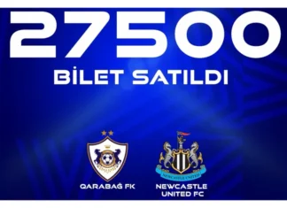 “Qarabağ” – “Nyukasl” matçına 27 500 bilet satılıb