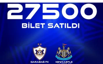 “Qarabağ” – “Nyukasl” matçına 27 500 bilet satılıb