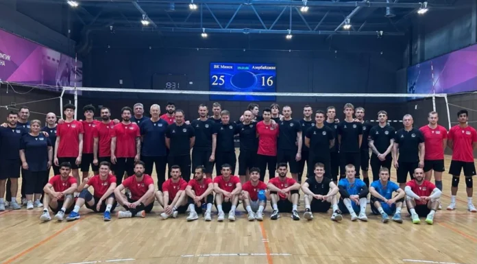 Voleybol yığmamız Belarusdakı təlim-məşq toplanışını başa vurub
