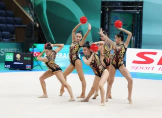 Bədii gimnastlarımız Bolqarıstanda Avropa çempionatında iştirak ediblər