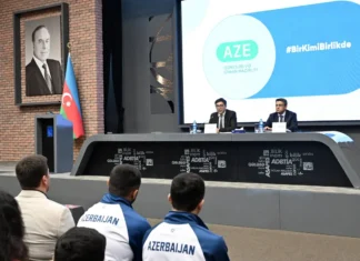 Fərid Qayıbov ötən ay beynəlxalq yarışlarda uğur qazanan idmançılarla görüşüb
