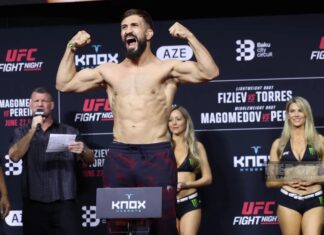 Bakıdakı UFC turnirindən əvvəl döyüşçülər üz-üzə gəliblər