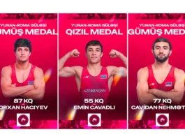 Azərbaycan güləşçiləri Avropa çempionatına 1 qızıl, 2 gümüş medalla başlayıblar