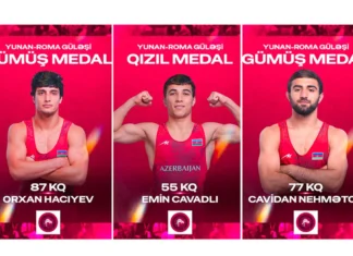 Azərbaycan güləşçiləri Avropa çempionatına 1 qızıl, 2 gümüş medalla başlayıblar