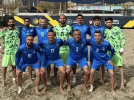 Azərbaycanın çimərlik futbolu millisi Gürcüstanı altı cavabsız qolla üstələyib