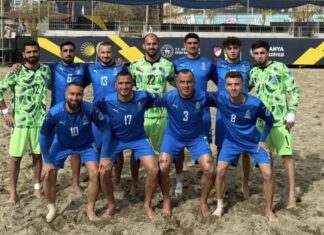 Azərbaycanın çimərlik futbolu millisi Gürcüstanı altı cavabsız qolla üstələyib