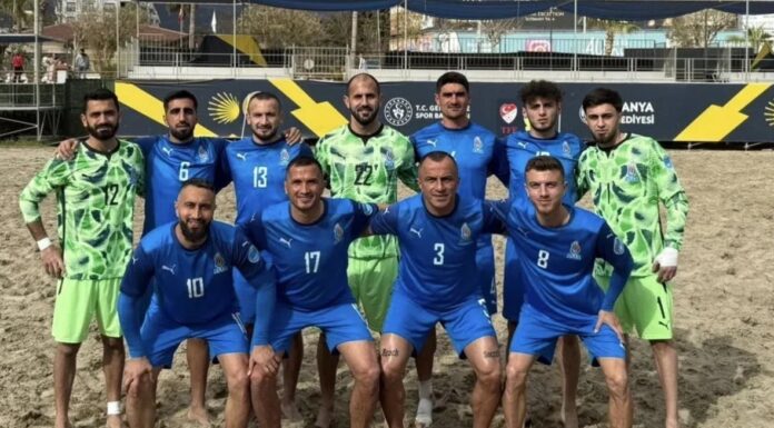 Azərbaycanın çimərlik futbolu millisi Gürcüstanı altı cavabsız qolla üstələyib
