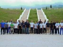 Rəşad Nəbiyev Qusarda təlim-məşq toplanışı keçən cüdoçularla görüşüb