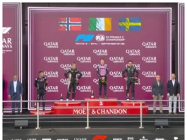 “Formula 2” üzrə Azərbaycan Qran-prisində birinci əsas yarışın qalibi mükafatlandırılıb