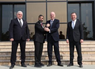 FIFA prezidenti Canni İnfantino Bakıya səfər edib